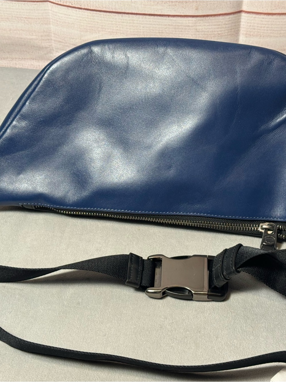 Coach Warren Men’s Blue and Gray Camo Leather Belt Bag - Picture 5 of 14